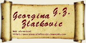 Georgina Zlatković vizit kartica